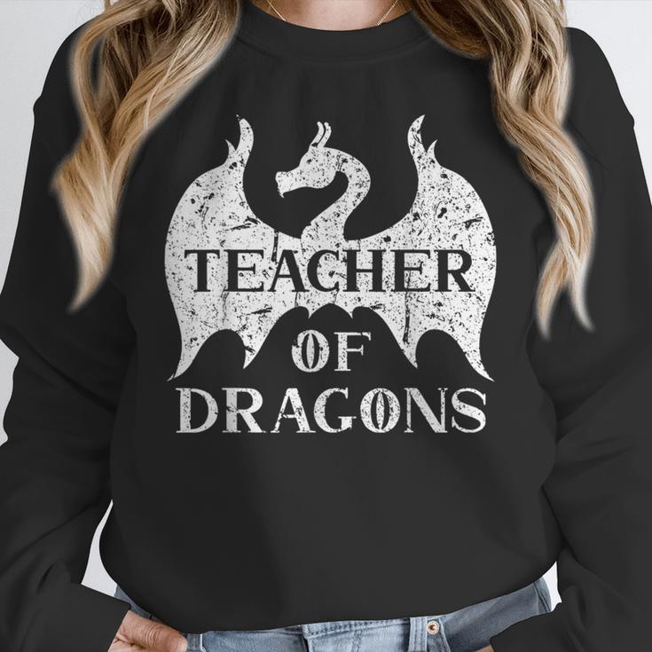 Vintage Teacher Of Dragons Quotes Teacher Student Women Crewneck Sweatshirt, funny design Vintage Teacher Of Dragons Quotes Teacher Student Women Crewneck Sweatshirt, funny design