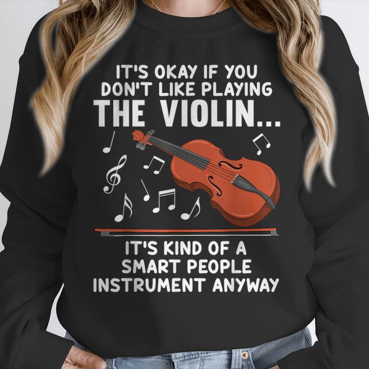 Violin Player Costume For Men Women Violin Teacher Violinist Women Crewneck Sweatshirt, funny design