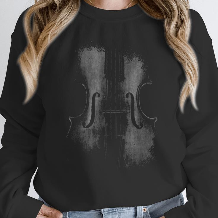 Violin Player Instrument Music Teacher Musical Violinist Women Crewneck Sweatshirt, funny design