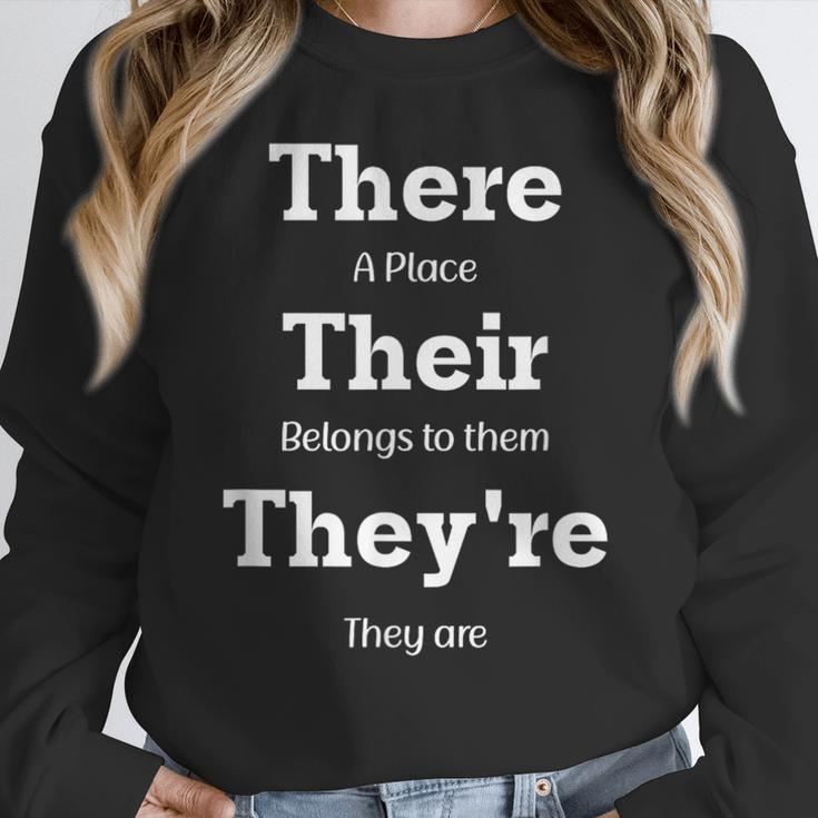 Vocabulary Police Their There They'Re English Teacher Women Crewneck Sweatshirt, English Teacher Gifts, funny design Vocabulary Police Their There They'Re English Teacher Women Crewneck Sweatshirt, English Teacher Gifts, funny design