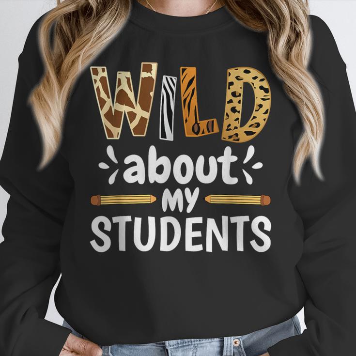 Wild About My Students School Teachers And Students Women Crewneck Sweatshirt, funny design Wild About My Students School Teachers And Students Women Crewneck Sweatshirt, funny design