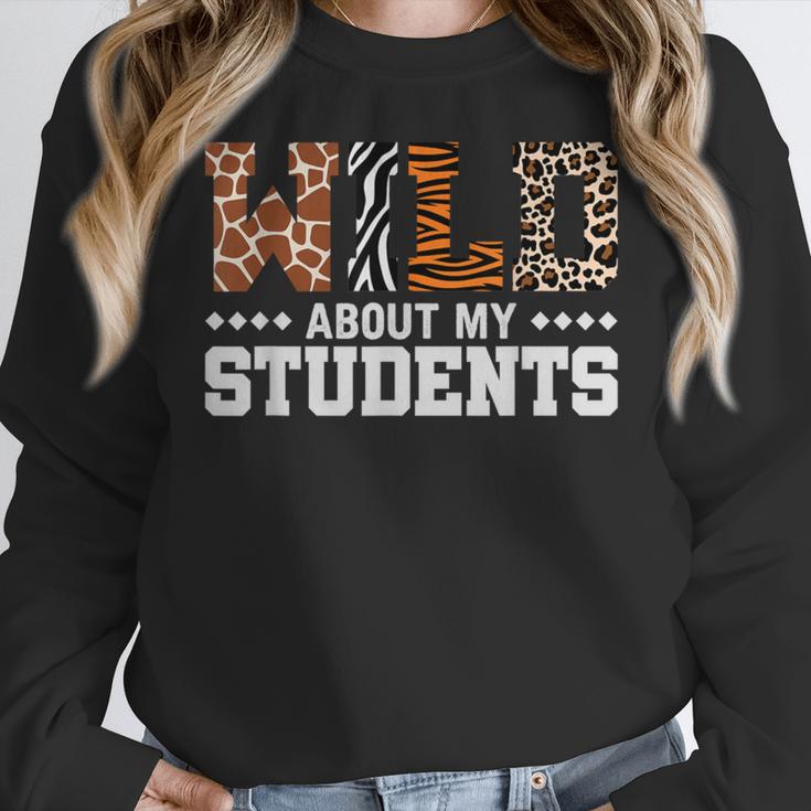 Wild About My Students Shirt Animals Teacher Women Crewneck Sweatshirt, funny design Wild About My Students Shirt Animals Teacher Women Crewneck Sweatshirt, funny design