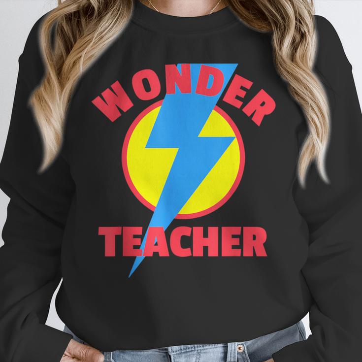 Wonder Teacher Teacher Halloween Tshirt Women Crewneck Sweatshirt, funny design Wonder Teacher Teacher Halloween Tshirt Women Crewneck Sweatshirt, funny design