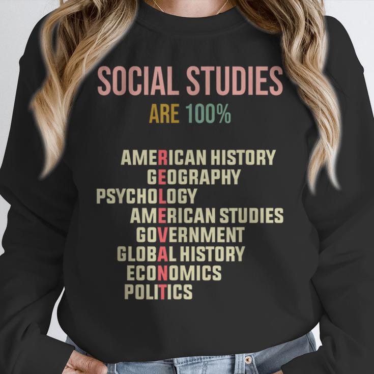 World History Classroom Social Studies History Teacher Women Crewneck Sweatshirt, History Teacher Gifts, funny design