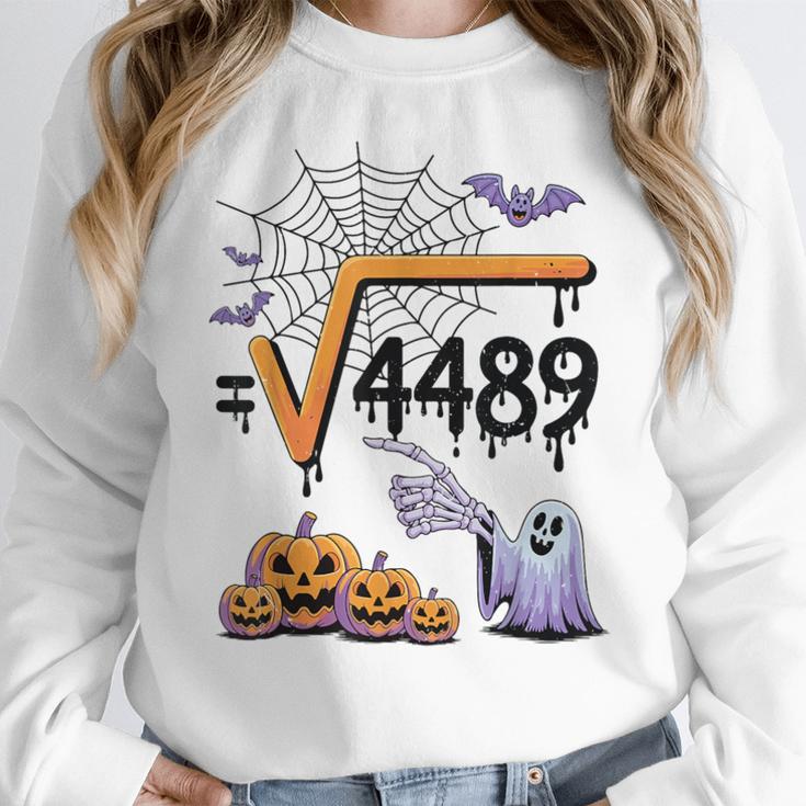 4489 Square Root 67 Math Teacher Halloween Costume Professor Women Crewneck Sweatshirt, funny design