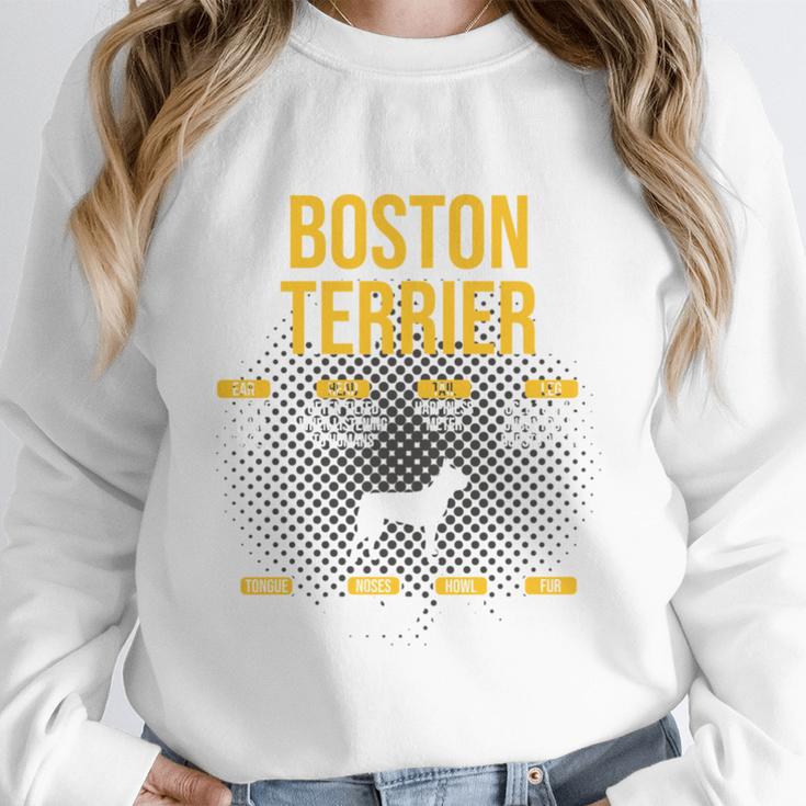 Anatomy Of Boston Terrier Dog Lover Women Crewneck Sweatshirt, funny design