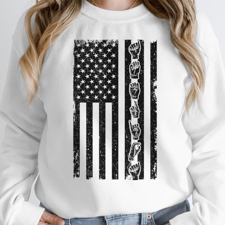 ASL Flag Sign Language Deaf ASL Teacher For Men Women Women Crewneck Sweatshirt, funny design ASL Flag Sign Language Deaf ASL Teacher For Men Women Women Crewneck Sweatshirt, funny design