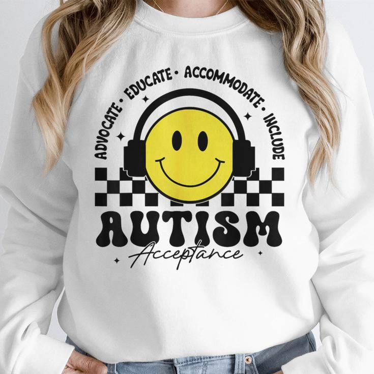 Autism Awareness Acceptance Special Education Teacher Kids Women Crewneck Sweatshirt, funny design