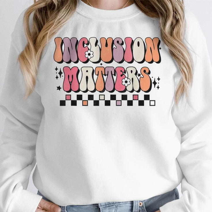 Boho Inclusion Matters Special Education SPED Teacher Women Women Crewneck Sweatshirt, funny design Boho Inclusion Matters Special Education SPED Teacher Women Women Crewneck Sweatshirt, funny design