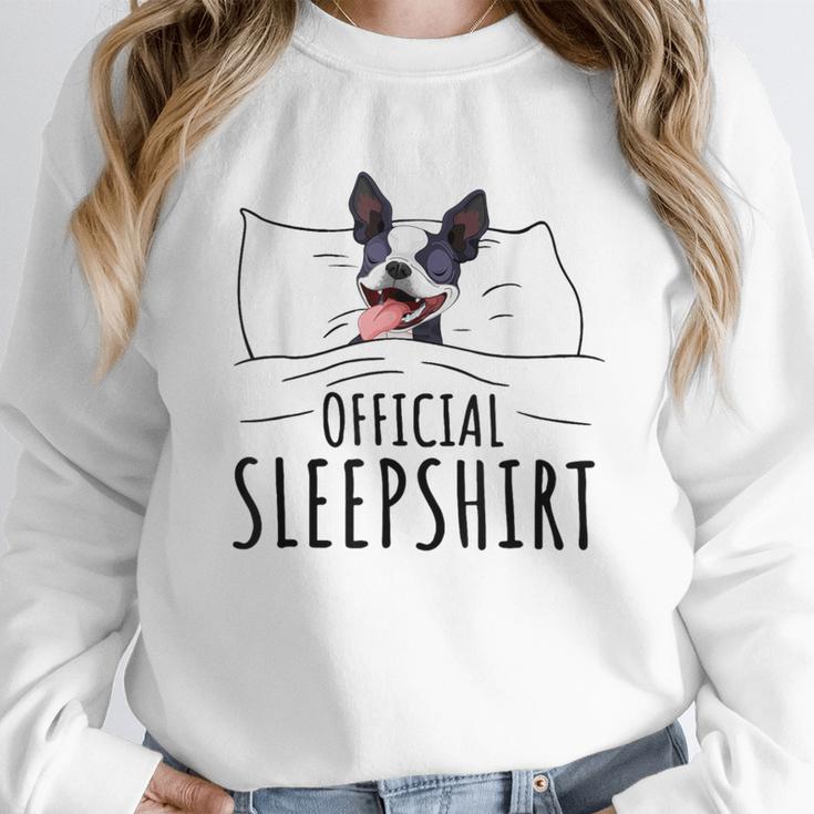 Boston Terrier Dog Lovers Sleepshirt Apparel Men Women Women Crewneck Sweatshirt, funny design
