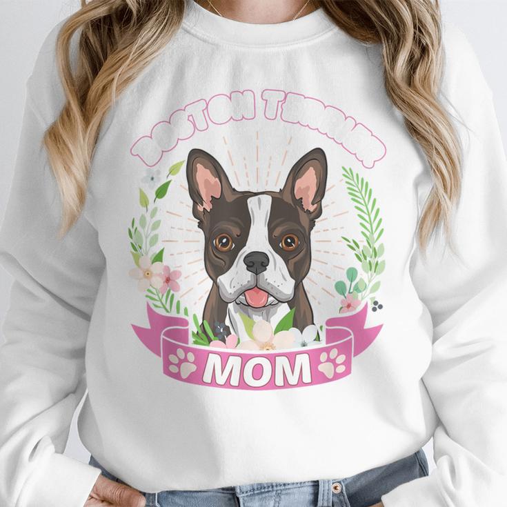 Boston Terrier Mom Mother's Day Women Crewneck Sweatshirt, Mom Gifts, Boston Terrier Mom Gifts, funny design