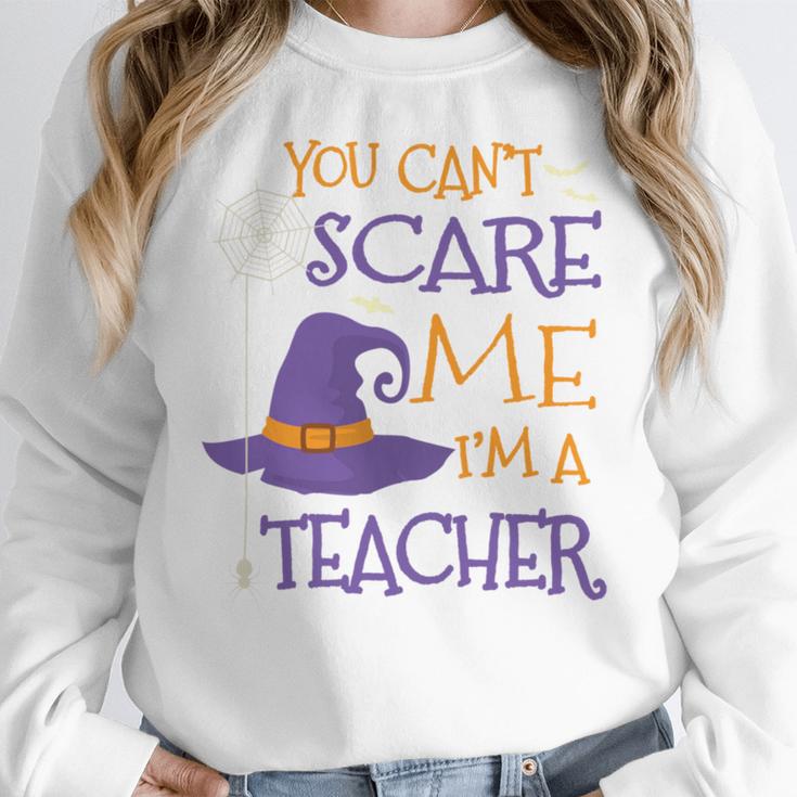You Can't Scare Me I'm A Teacher Women Crewneck Sweatshirt, funny design