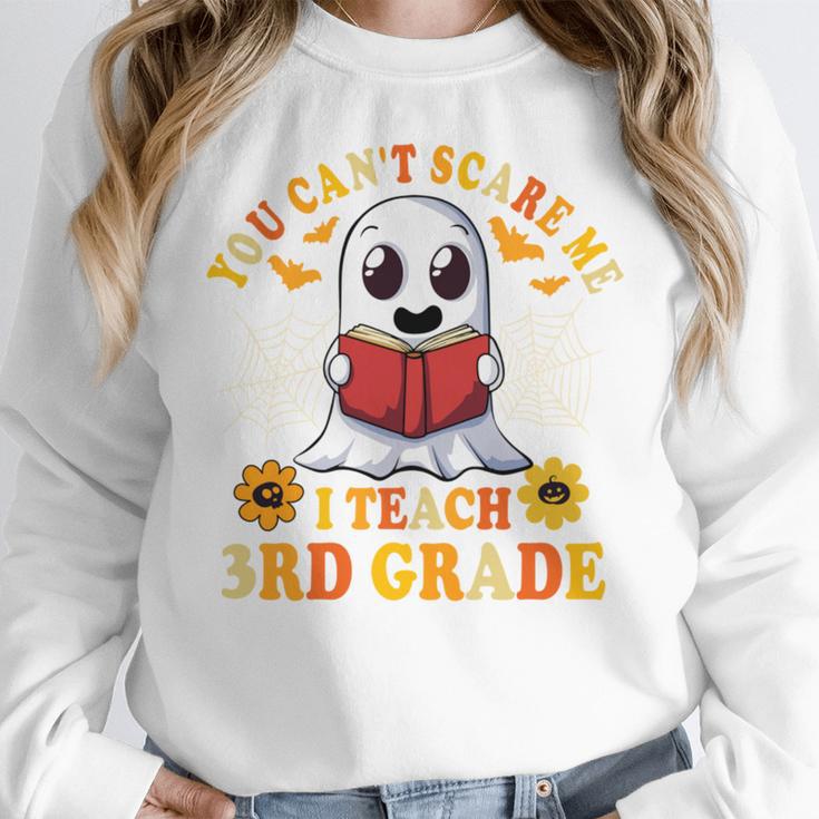 You Cant Scare Me I Teach 3rd Grade Teacher Halloween Women Crewneck Sweatshirt, funny design You Cant Scare Me I Teach 3rd Grade Teacher Halloween Women Crewneck Sweatshirt, funny design