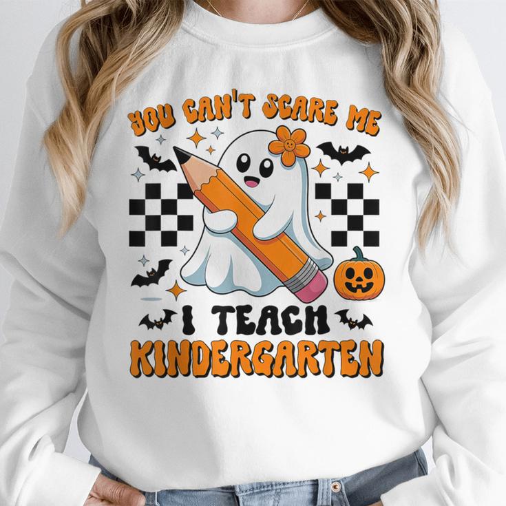 You Can't Scare Me I Teach Kindergarten Teacher Halloween Women Crewneck Sweatshirt, funny design You Can't Scare Me I Teach Kindergarten Teacher Halloween Women Crewneck Sweatshirt, funny design