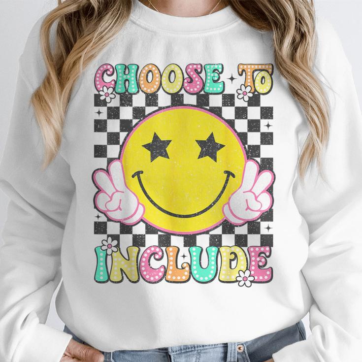Choose To Include Special Education Teacher Autism Awareness Women Crewneck Sweatshirt, funny design
