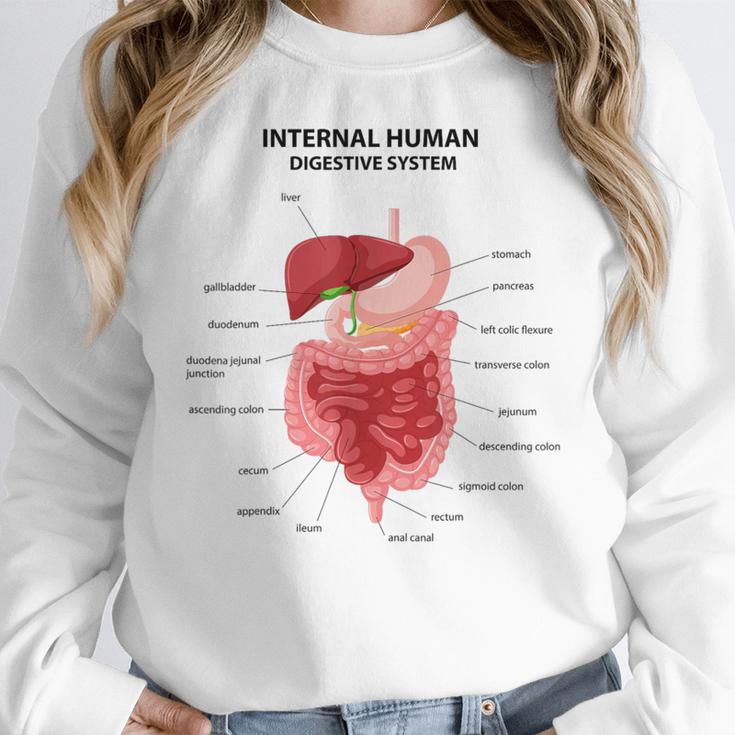 Digestive System Anatomy Anatomical Biology Teacher Men Women Women Crewneck Sweatshirt, funny design