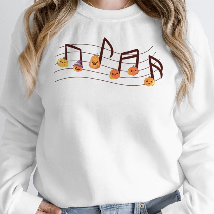 Fall Music Teacher Halloween Pumpkin Music Note Fall Teacher Women Crewneck Sweatshirt, funny design Fall Music Teacher Halloween Pumpkin Music Note Fall Teacher Women Crewneck Sweatshirt, funny design