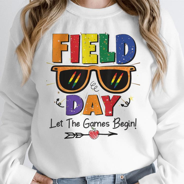 Field Day 2025 Let The Games Begin Kids Boys Girls Teachers Women Crewneck Sweatshirt, funny design Field Day 2025 Let The Games Begin Kids Boys Girls Teachers Women Crewneck Sweatshirt, funny design