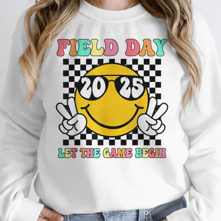 Field Day 2025 Let The Games Begin Yellow Team Teachers Kids Women Crewneck Sweatshirt, funny design Field Day 2025 Let The Games Begin Yellow Team Teachers Kids Women Crewneck Sweatshirt, funny design