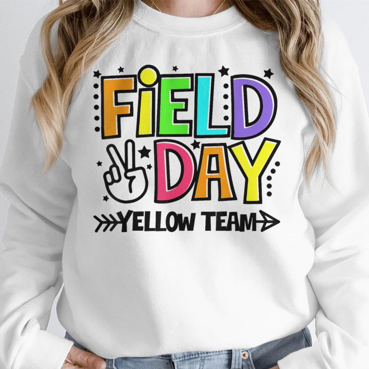 Field Day Yellow Team For Teacher Kids Field Day Games Women Crewneck Sweatshirt, funny design Field Day Yellow Team For Teacher Kids Field Day Games Women Crewneck Sweatshirt, funny design