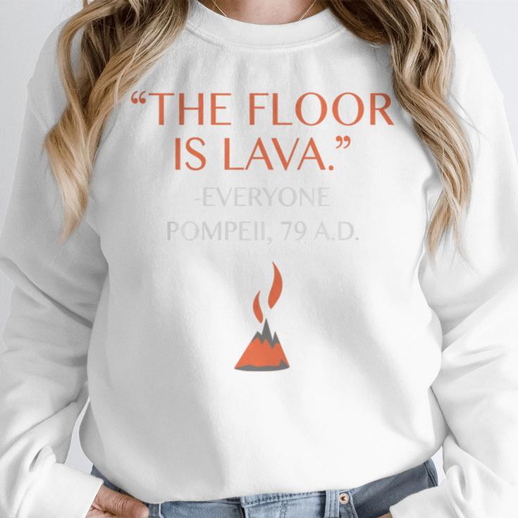 The Floor Is Lava For History Lovers & Teachers Premium Tri-Blend Women Crewneck Sweatshirt, History Teacher Gifts, funny design The Floor Is Lava For History Lovers & Teachers Premium Tri-Blend Women Crewneck Sweatshirt, History Teacher Gifts, funny design
