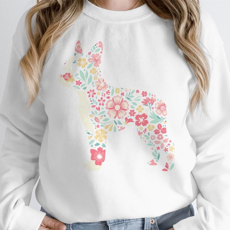 Floral FLower Boston Terrier Mom Grandma Women Crewneck Sweatshirt, Mom Gifts, Boston Terrier Mom Gifts, funny design