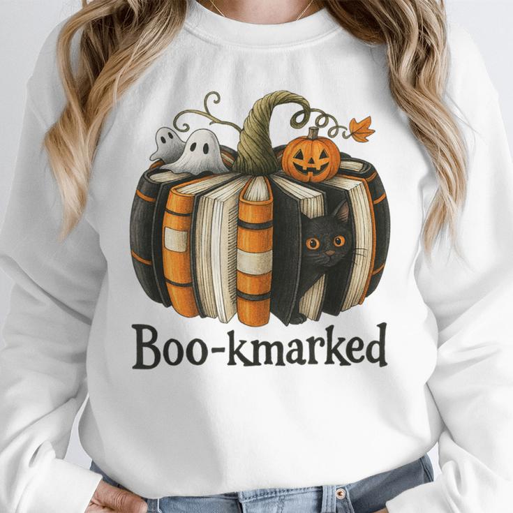 Fun Fall Book Lover Cute Teacher Student Halloween Women Crewneck Sweatshirt, funny design Fun Fall Book Lover Cute Teacher Student Halloween Women Crewneck Sweatshirt, funny design
