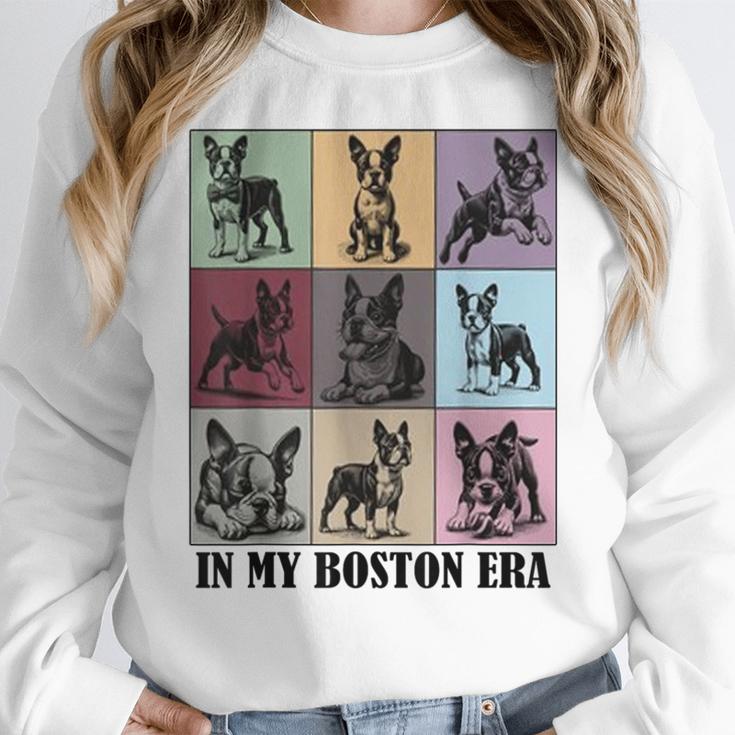 Funny Boston Terrier Quote In My Boston Terrier Era Cool Dog Men Women Women Crewneck Sweatshirt, funny design