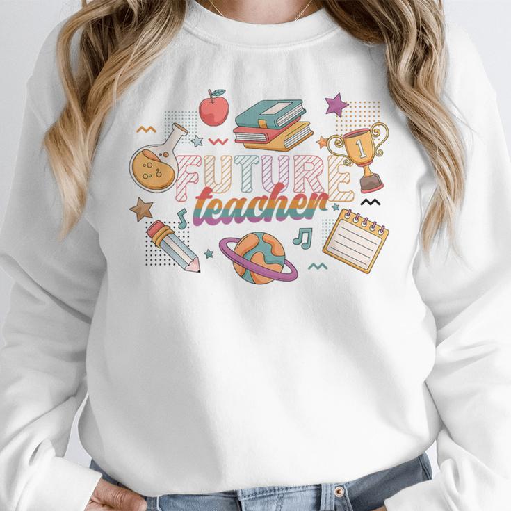 Future Teacher Costume For Kids Women Crewneck Sweatshirt, Future Teacher Gifts, funny design