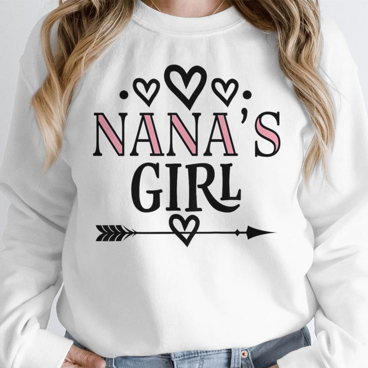 Granddaughter Nanas Girl Women Crewneck Sweatshirt, funny design