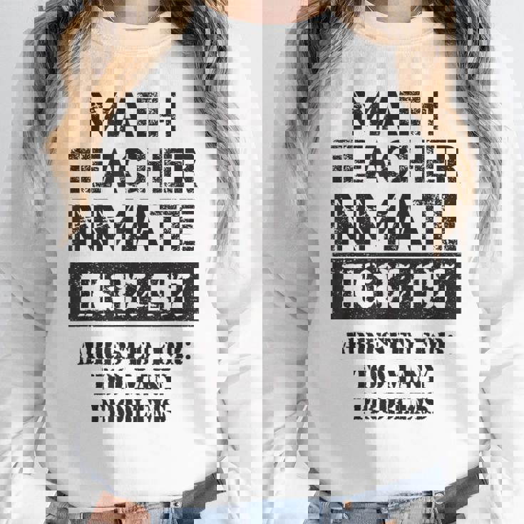 Halloween Math Teacher Prisoner Costume Women Crewneck Sweatshirt, funny design