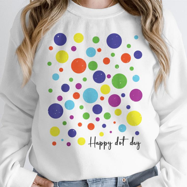 Happy Dot Day 2025 Polka Dot Boys Girls Kids Teacher Dot Day Women Crewneck Sweatshirt, funny design