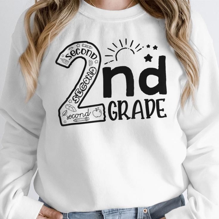 Hello On To 2nd Grade Teachers Boys And Team Secound Grade Women Crewneck Sweatshirt, funny design