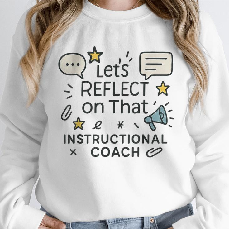 Instructional Coach Reflect Support Teachers Student Success Women Crewneck Sweatshirt, funny design Instructional Coach Reflect Support Teachers Student Success Women Crewneck Sweatshirt, funny design