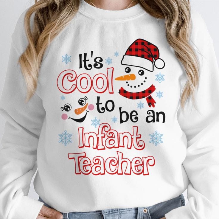 It's Cool To Be a Infant Teacher Snowman Winter Christmas Women Crewneck Sweatshirt, funny design It's Cool To Be a Infant Teacher Snowman Winter Christmas Women Crewneck Sweatshirt, funny design
