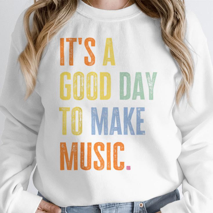 It's A Good Day To Make Music Music Lover Teacher Women Crewneck Sweatshirt, funny design It's A Good Day To Make Music Music Lover Teacher Women Crewneck Sweatshirt, funny design