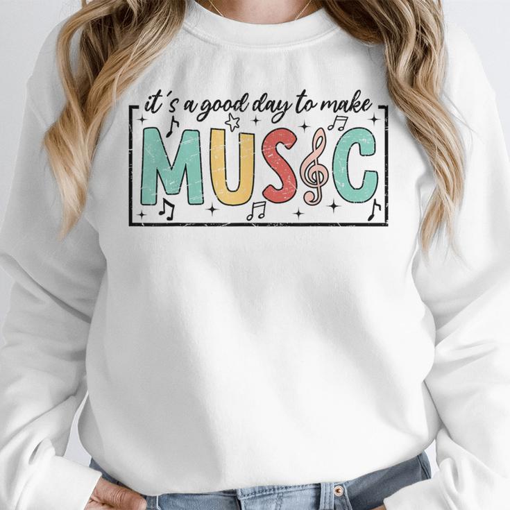 It's A Good Day To Make Music Musician Music Teacher Women Crewneck Sweatshirt, funny design It's A Good Day To Make Music Musician Music Teacher Women Crewneck Sweatshirt, funny design