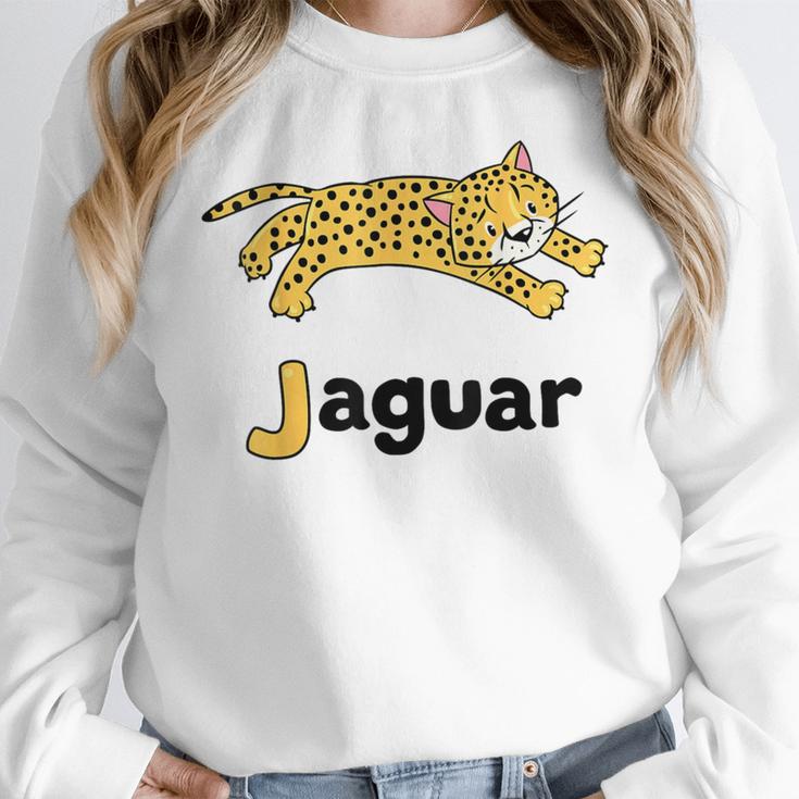 J Is For Jaguar ABC Alphabet T-Shirt For Teachers Students Women Crewneck Sweatshirt, funny design J Is For Jaguar ABC Alphabet T-Shirt For Teachers Students Women Crewneck Sweatshirt, funny design