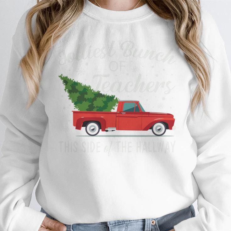 Jolliest Bunch Of Teachers This Side Of The Hallway Women Crewneck Sweatshirt, funny design Jolliest Bunch Of Teachers This Side Of The Hallway Women Crewneck Sweatshirt, funny design