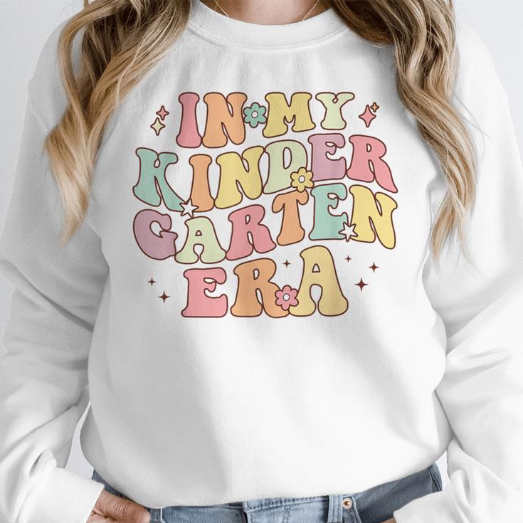 In My Kindergarten Era Retro Back To School Teacher Student Women Crewneck Sweatshirt, funny design In My Kindergarten Era Retro Back To School Teacher Student Women Crewneck Sweatshirt, funny design