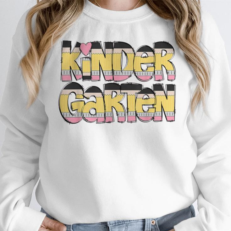 Kindergarten Pencil First Day Of School Teacher Toddler Kids Women Crewneck Sweatshirt, funny design Kindergarten Pencil First Day Of School Teacher Toddler Kids Women Crewneck Sweatshirt, funny design