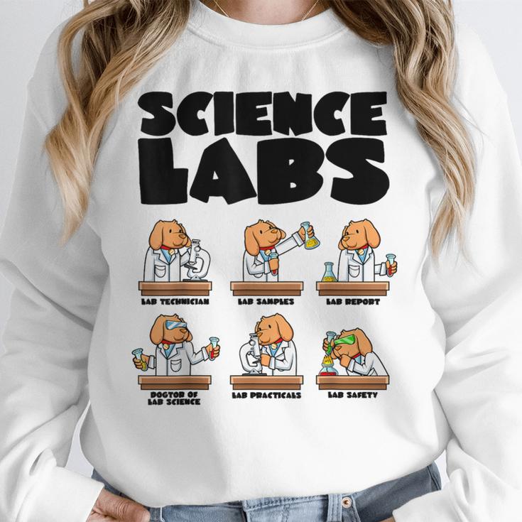 Labrador Retriever Science Labs Dog Lover Teacher Women Crewneck Sweatshirt, Science Teacher Gifts, funny design