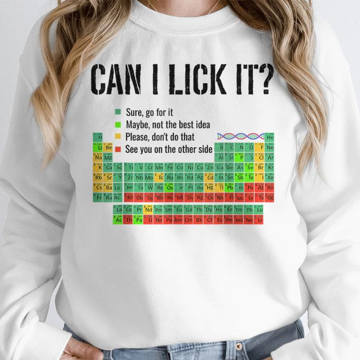 Can I Lick It Periodic Table Chart Science Teacher Women Crewneck Sweatshirt, Science Teacher Gifts, funny design Can I Lick It Periodic Table Chart Science Teacher Women Crewneck Sweatshirt, Science Teacher Gifts, funny design