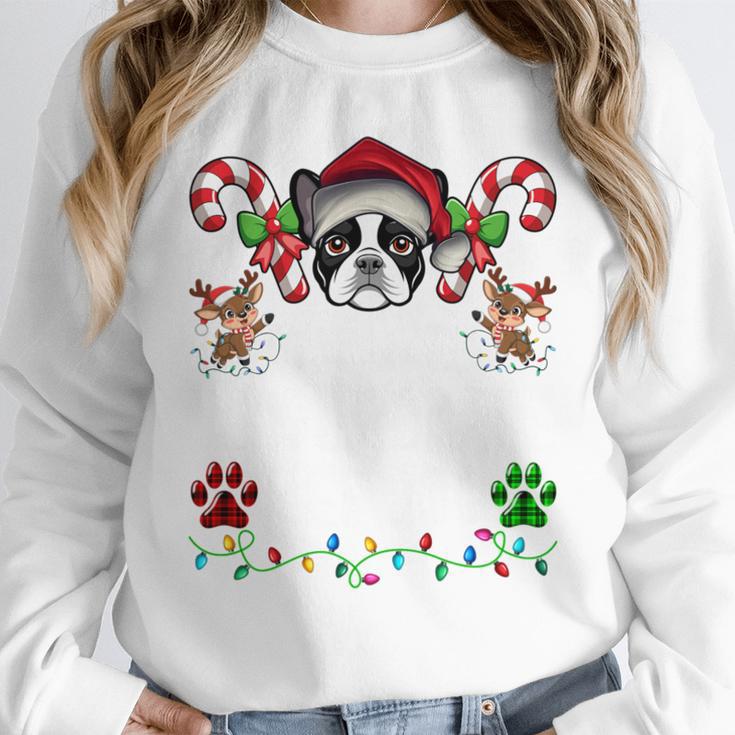 Most Likely Decorate Her Boston Terrier Dog Ugly Christmas Women Crewneck Sweatshirt, Boston Terrier Christmas Gifts, funny design