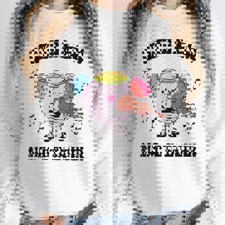 Little Miss Music Teacher Music Teacher Team Women Crewneck Sweatshirt, funny design