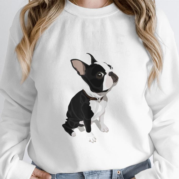 Love NOPE Boston Terrier Dog Lover Women Crewneck Sweatshirt, funny design