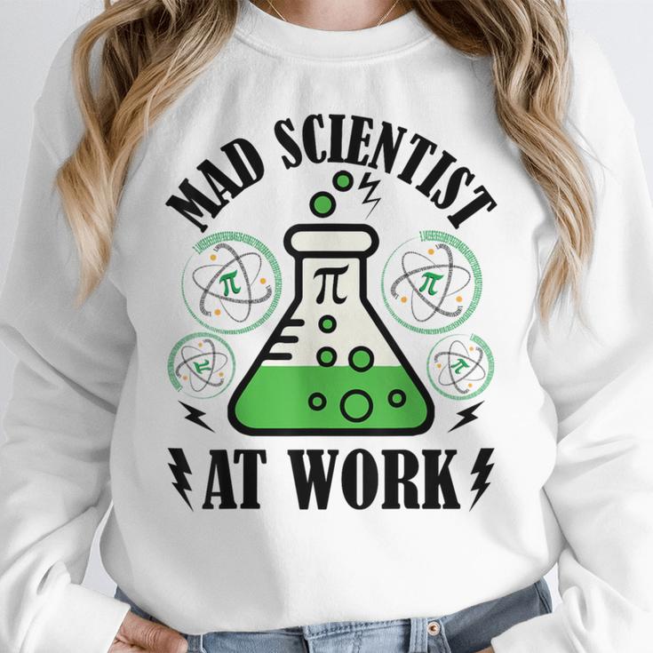 Mad Scientist Science Teacher Halloween Costume Teen Girls Women Crewneck Sweatshirt, Science Teacher Gifts, funny design