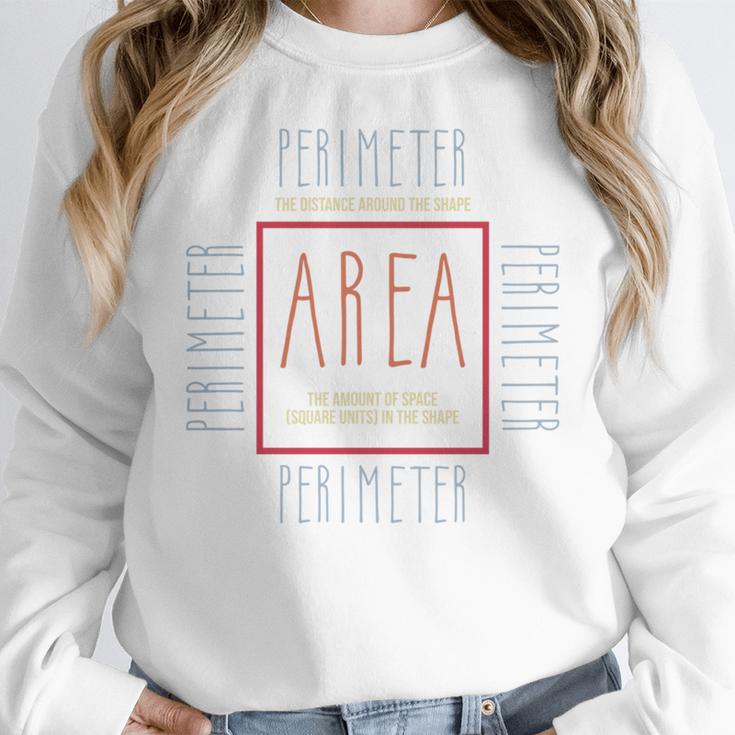 Math Teacher Area Perimeter Cool Math Math Teacher Women Crewneck Sweatshirt, funny design Math Teacher Area Perimeter Cool Math Math Teacher Women Crewneck Sweatshirt, funny design