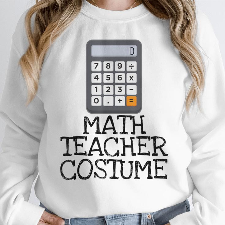 Math Teacher Costume Tshirt Halloween High School Calculator Women Crewneck Sweatshirt, funny design Math Teacher Costume Tshirt Halloween High School Calculator Women Crewneck Sweatshirt, funny design
