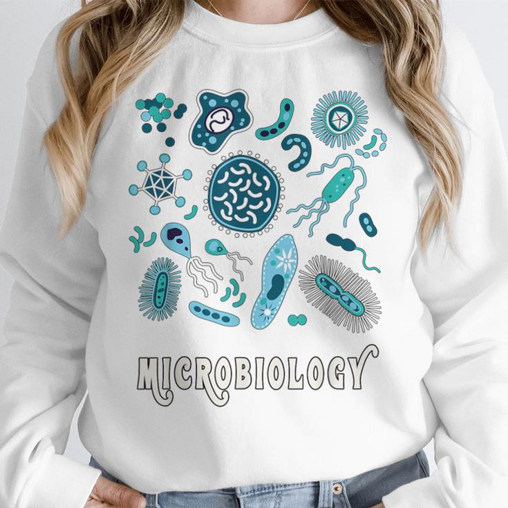 Microbiology Teacher Science Instructor Tee Shirt For Men Women Women Crewneck Sweatshirt, Science Teacher Gifts, funny design